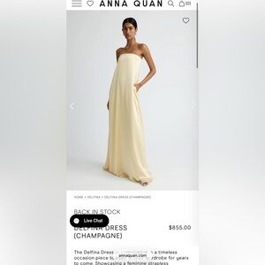 Anna Quan Strapless Maxi Dress